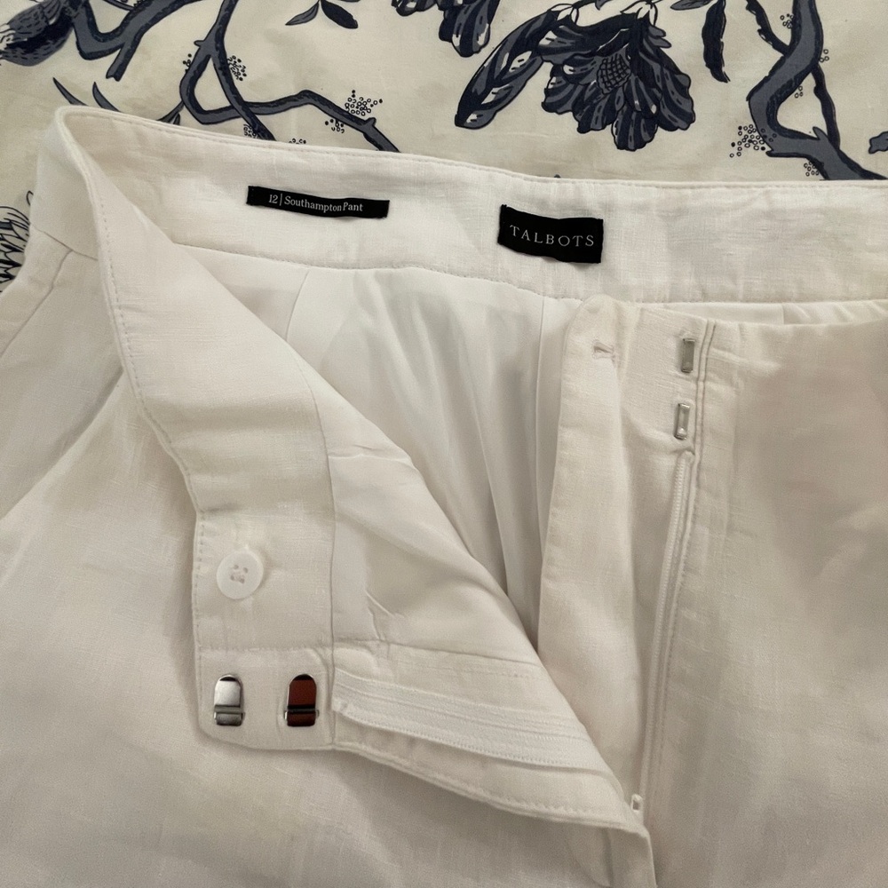 Talbots White Linen Trousers - Picture 12 of 16